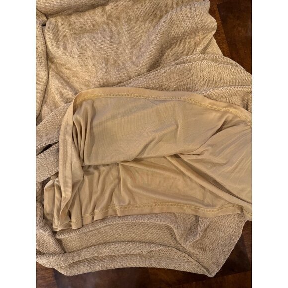 Zara Knit Tan Scoop Neck Maxi Slip Lined Tank Dress‎ Size L - Picture 10 of 12